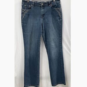 Style & Co Y2K Rhinestone Bootcut Jeans Womens 14 Embellished Studded Stretch